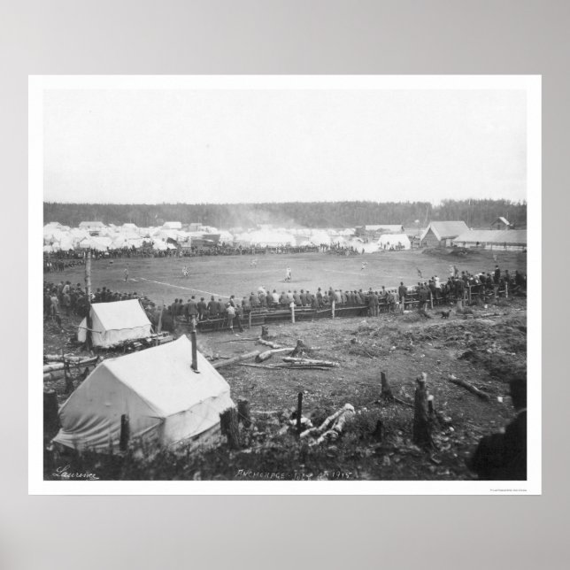Anchorage, Alaska Baseball 1915 Poster (Framsidan)