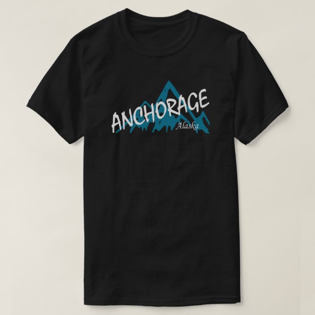 Anchorage Alaska Berg T Shirt (Design framsida)