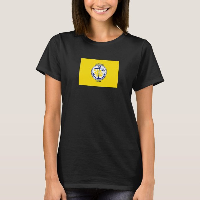 Anchorage Alaska Flagga T Shirt (Framsida)