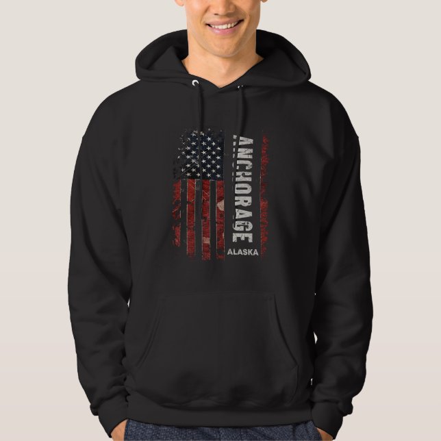 Anchorage Alaska Hoodie (Framsida)