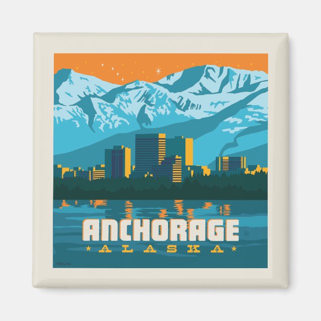 Anchorage, Alaska Magnet (Framsidan)