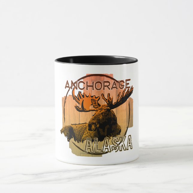 Anchorage Alaska orange moose mugg (Center)