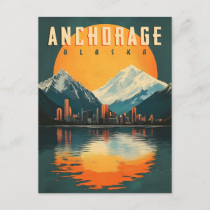 Anchorage, Alaska Postcard - Stunning City Views Vykort