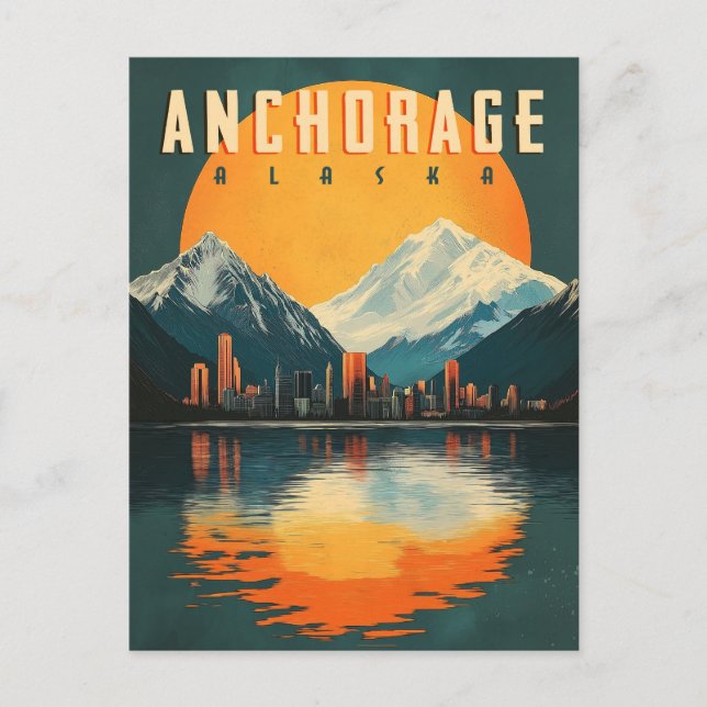 Anchorage, Alaska Postcard - Stunning City Views Vykort (Framsida)