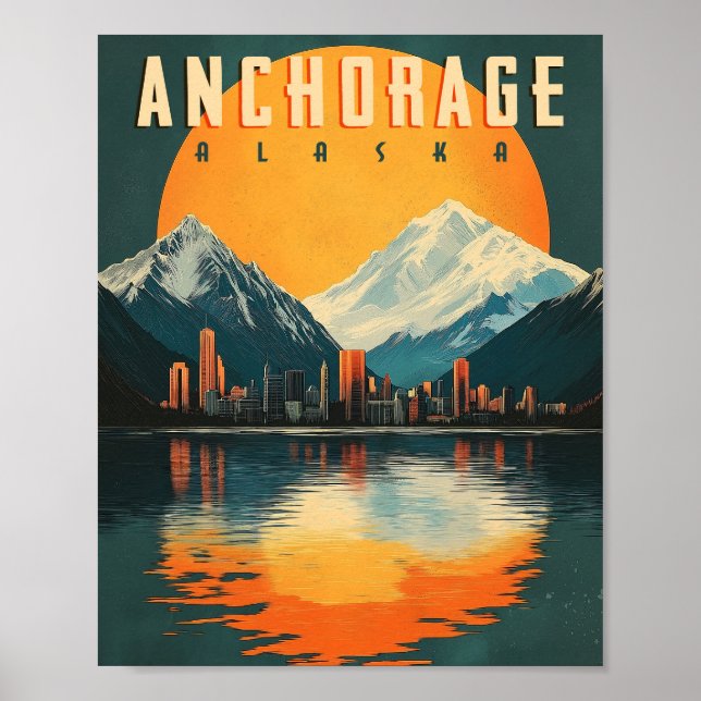 Anchorage, Alaska Poster - Stunning City Views (Framsidan)