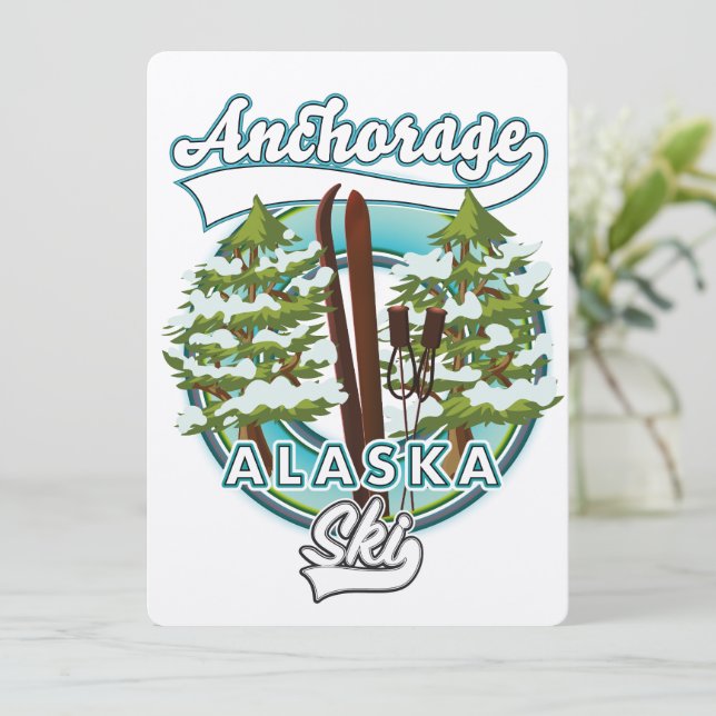 Anchorage Alaska skidlogo (Stående Fram)