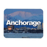 Anchorage Alaska Skyline med ankorage i Himlar