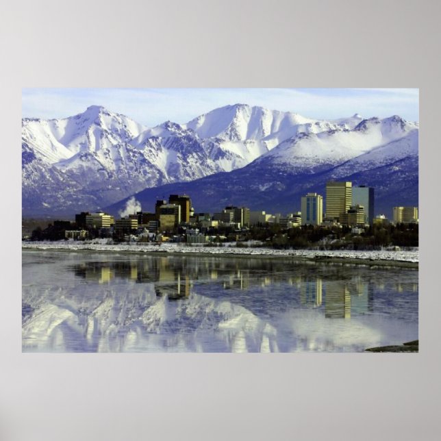 Anchorage Alaska Skyline Poster (Framsidan)
