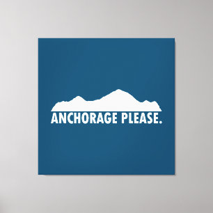 Anchorage Alaska, snälla Dekorativ kudde Canvastryck