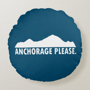 Anchorage Alaska, snälla Rund Kudde