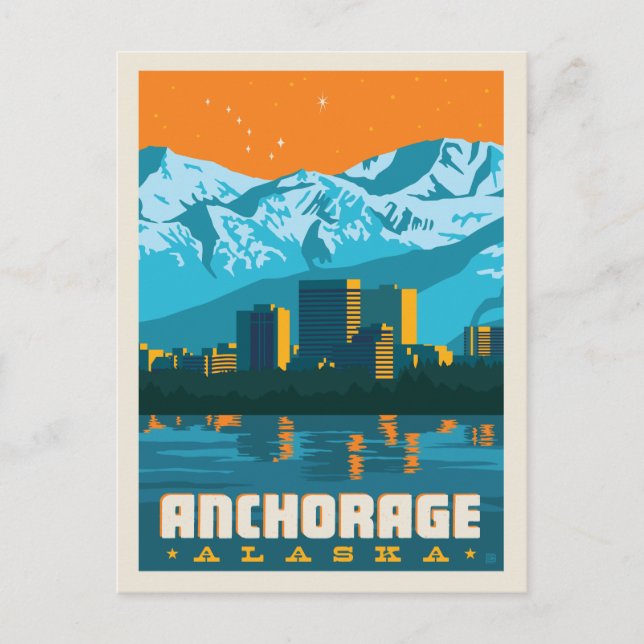 Anchorage, Alaska | Spara datumet Meddelande Vykort (Framsida)