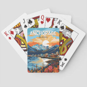 Anchorage Alaska Travel Art Vintage Casinokort