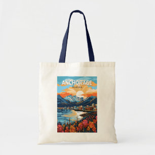 Anchorage Alaska Travel Art Vintage Tygkasse