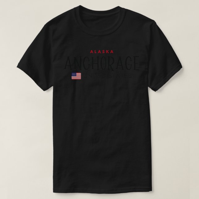 Anchorage Alaska United Stater TShirt T Shirt (Design framsida)