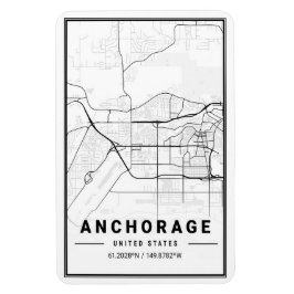 Anchorage Alaska USA City Travel City Karta Magnet