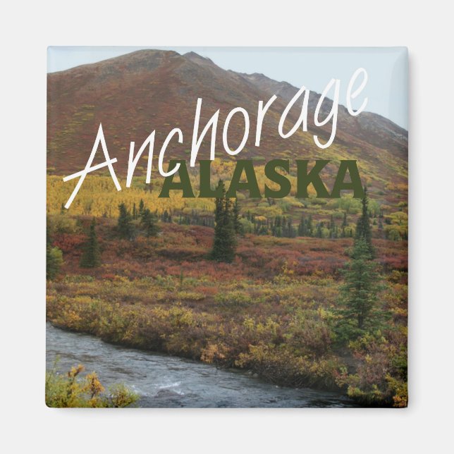 Anchorage Alaska USA Souvenir Fridge Magnet (Framsidan)