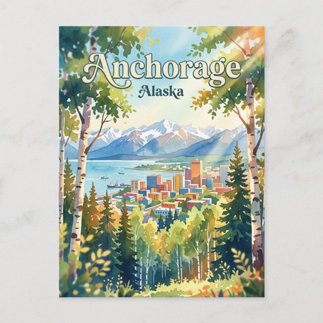 Anchorage Alaska Vykort (Framsida)