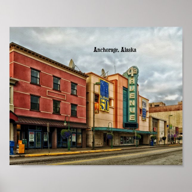 Anchorage Cityscape Poster (Framsidan)