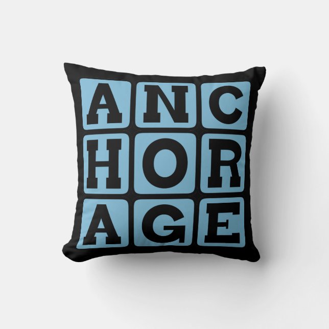 Anchorage, Stad i Alaska Kudde (Framsida)