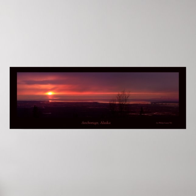 Anchorage Sunset Poster (Framsidan)