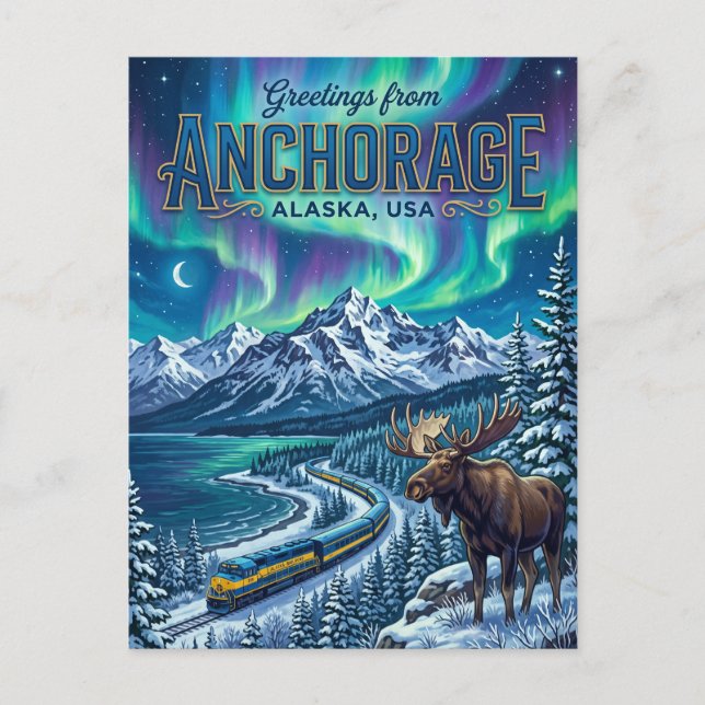 Anchorage USA Vykort (Framsida)