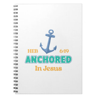 Anchored in Christ Notebook with Hebrews 6:19 Anteckningsbok