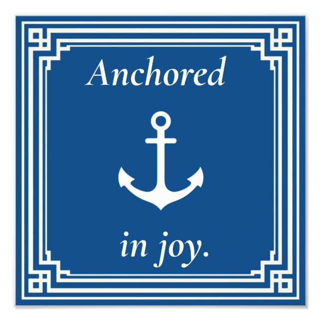 Anchored in Joy  Fototryck (Framsidan)