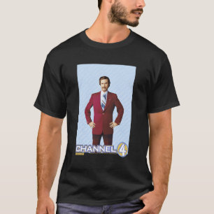 Anchorman Ron Burgundy Channel 4 Porträtt T Shirt