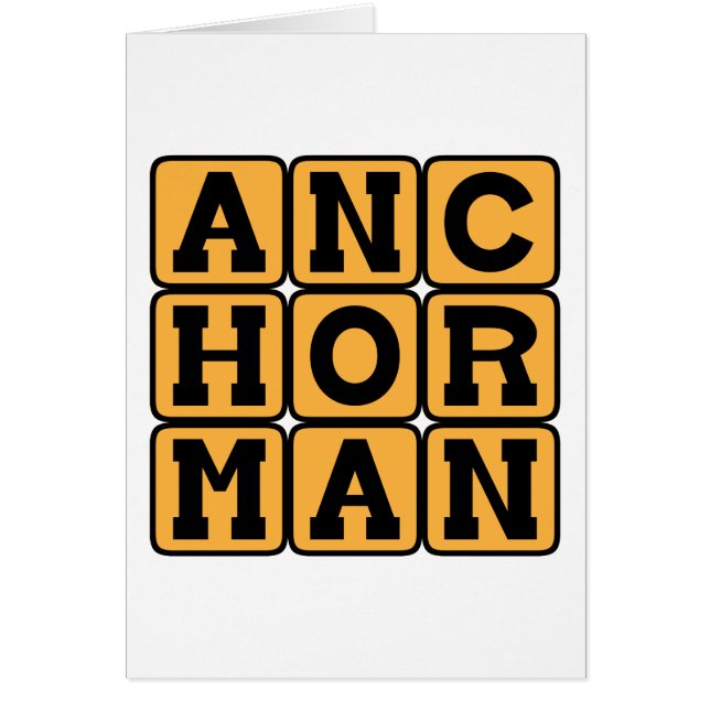 Anchorman, TV-personlighet Hälsningskort (Framsidan)