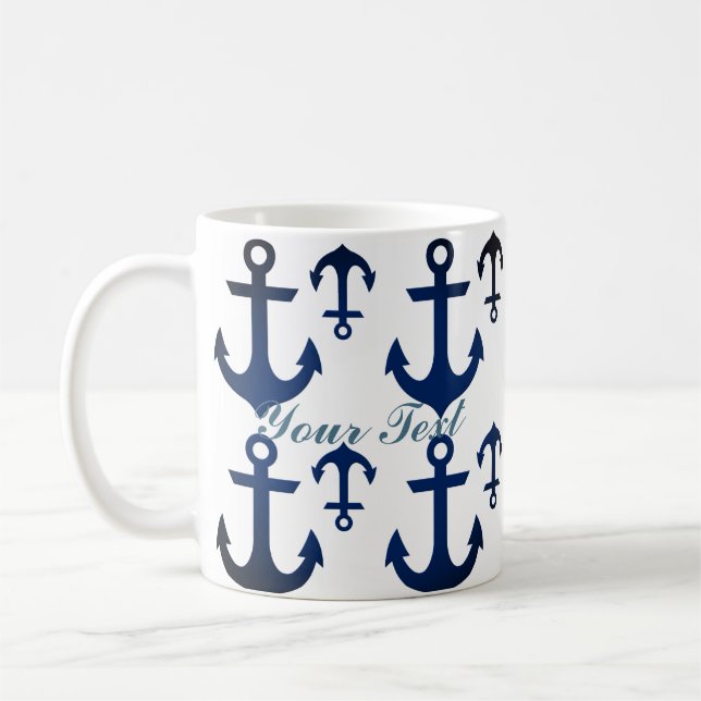 Anchors Ahoy Nautical Kaffemugg (Vänster)