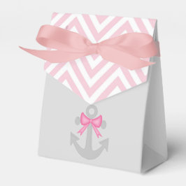 Anchors Away Girl Baby Shower Favor Boxes Presentaskar