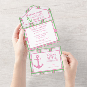 Anchors Away Girl Nautical Baby Shower
