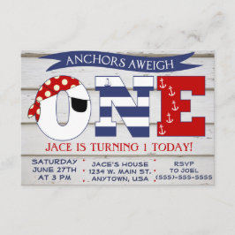 Anchors Aweigh 1:a födelsedagsinbjudan Inbjudningar