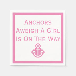 Anchors Aweigh A Baby om Anchor Napkins Pappersservett