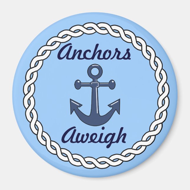 Anchors Aweigh Blue Magnet (Framsidan)
