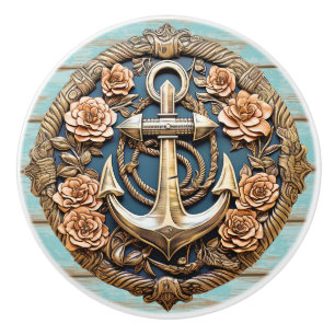 Anchors Aweigh Ceramic Knob Knopp