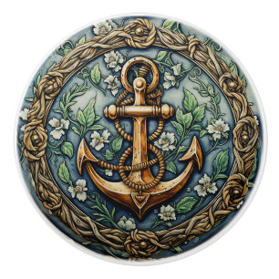 Anchors Aweigh Ceramic Knob Knopp