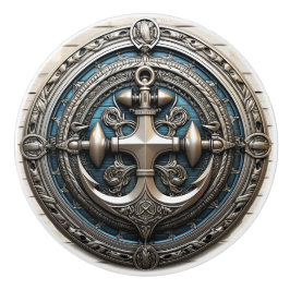 Anchors Aweigh Ceramic Knob Knopp