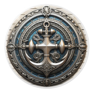 Anchors Aweigh Ceramic Knob Knopp