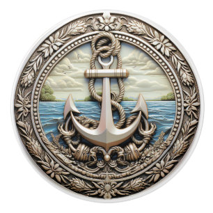 Anchors Aweigh Ceramic Knob Knopp