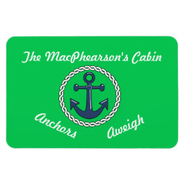 Anchors Aweigh Grönt Stateroom Door Marker Grönt Magnet