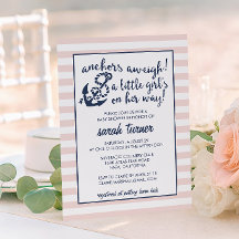 Anchors Aweigh! Nautical Rosa Girl Baby Shower