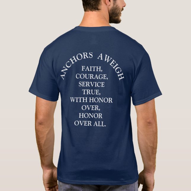 ANCHORS AWEIGH/NAVY BLUE SHIRT T SHIRT (Baksida)