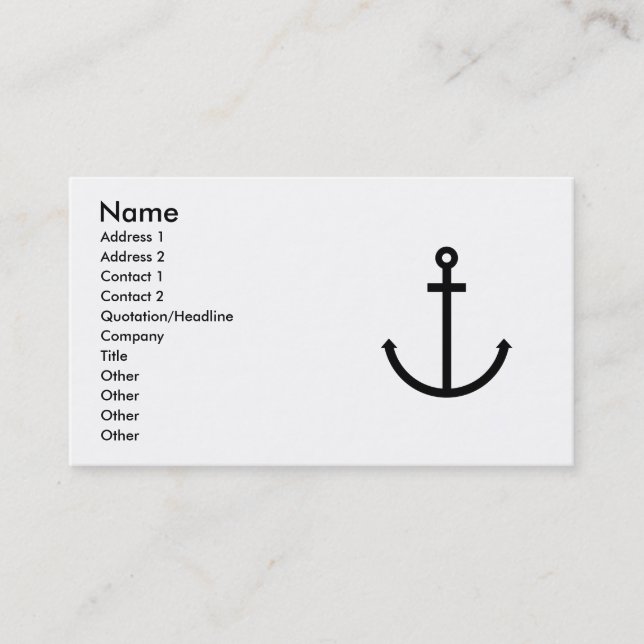 Anchors Aweigh Visitkort (Framsida)