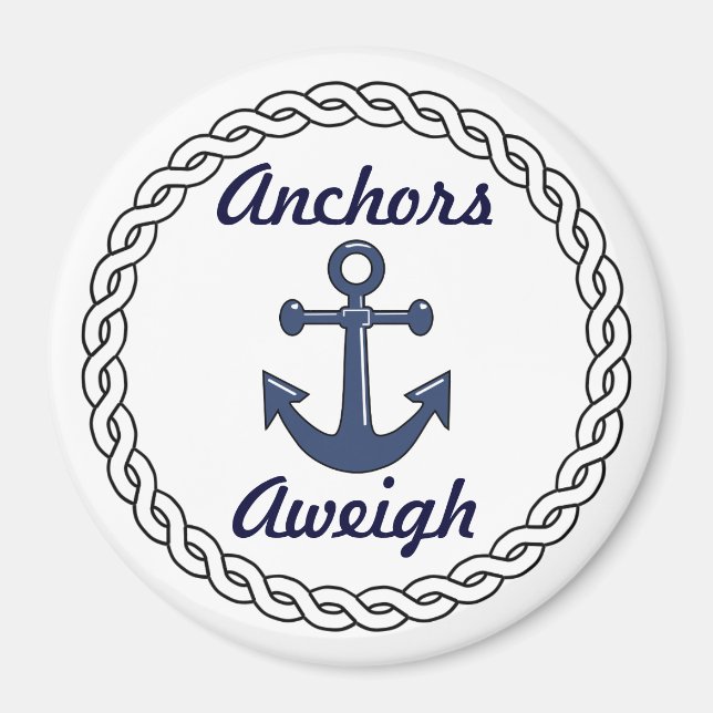 Anchors Aweigh White Magnet (Framsidan)