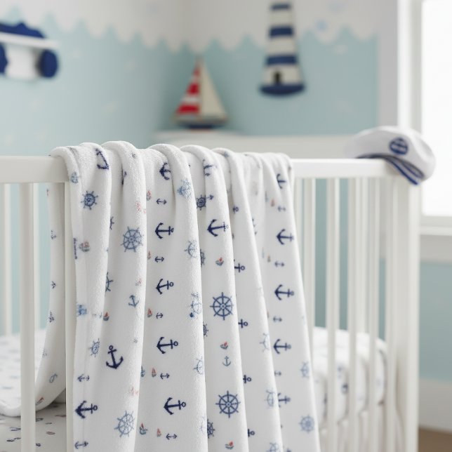 Anchors & Helms Nautical Kids ID1256 Fleecefilt (Skapare uppladdad)