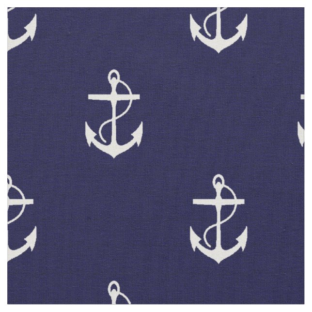 Anchors Nautical Fabric Tyg (Närbild)