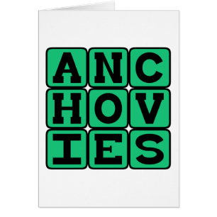 Anchovies, Tasty Salad Topping Hälsningskort