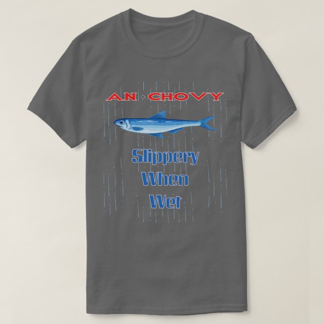 Anchovy-slipperi vid Blöt T Shirt (Design framsida)