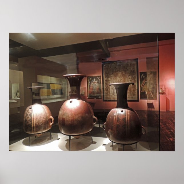 Anciella artefakter i ett peruanskt museum poster (Framsidan)